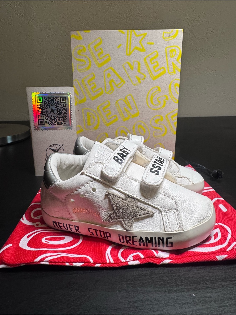 Golden Goose White Baby Walker Sneakers with Star Detail